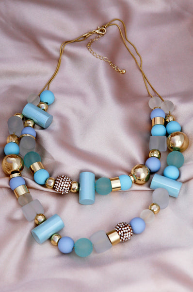Double-Layered Beaded Necklace - Saveven.com