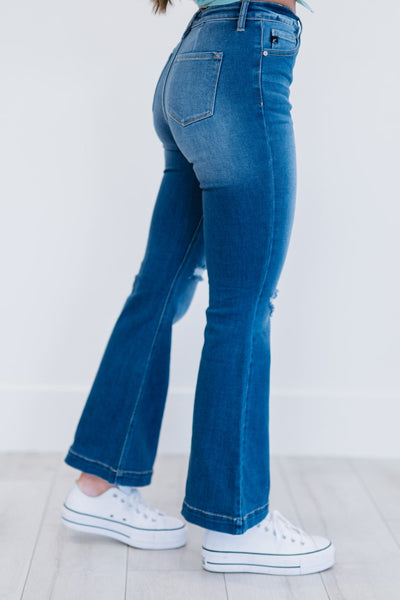 Kancan Denim Skies Full Size Run Flare Jeans - Saveven.com